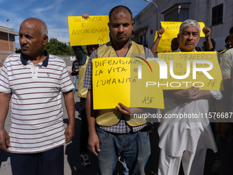 Immigrant communities in the Naples area stage a procession in Grumo Nevano, Italy, on Sunday against recent attacks on their members. ''Eno...