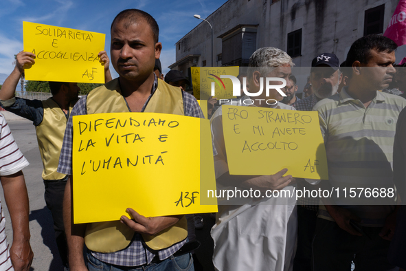 Immigrant communities in the Naples area stage a procession in Grumo Nevano, Italy, on Sunday against recent attacks on their members. ''Eno...