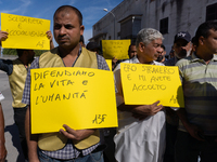 Immigrant communities in the Naples area stage a procession in Grumo Nevano, Italy, on Sunday against recent attacks on their members. ''Eno...