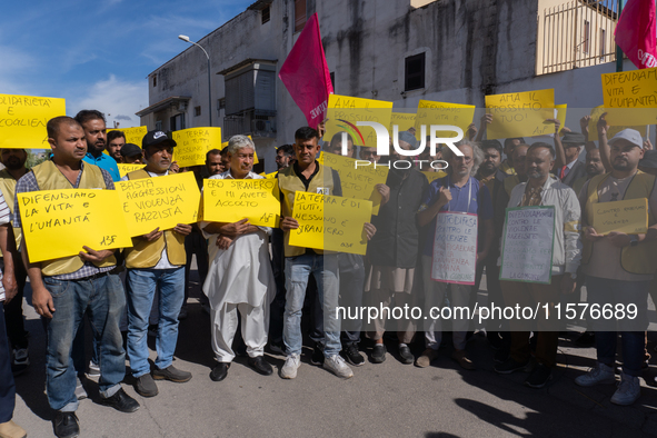 Immigrant communities in the Naples area stage a procession in Grumo Nevano, Italy, on Sunday against recent attacks on their members. ''Eno...