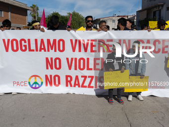 Immigrant communities in the Naples area stage a procession in Grumo Nevano, Italy, on Sunday against recent attacks on their members. ''Eno...