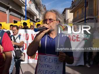 Immigrant communities in the Naples area stage a procession in Grumo Nevano, Italy, on Sunday against recent attacks on their members. ''Eno...