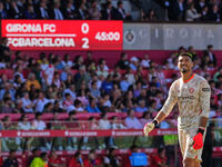 Paulo Gazzaniga of Girona during the La Liga EA SPORTS match against FC Barcelona on September 15, 2024 (