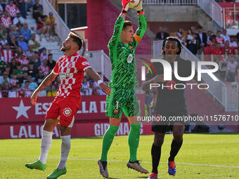 Marc-Andre ter Stegen of FC Barcelona during the La Liga EA SPORTS match against Girona in Barcelona, Spain, on September 15, 2024 (