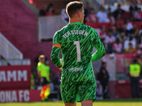 Marc-Andre ter Stegen of FC Barcelona during the La Liga EA SPORTS match against Girona in Barcelona, Spain, on September 15, 2024 (