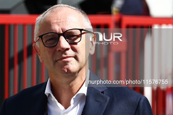 Stefano Domenicali ahead of the Formula 1 Grand Prix of Azerbaijan at Baku City Circuit in Baku, Azerbaijan on September 15, 2024. 