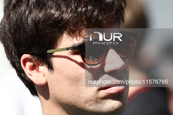 Lance Stroll of Aston Martin Aramco ahead of the Formula 1 Grand Prix of Azerbaijan at Baku City Circuit in Baku, Azerbaijan on September 15...