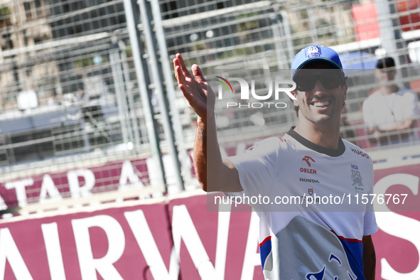 Daniel Ricciardo of RB ahead of the Formula 1 Grand Prix of Azerbaijan at Baku City Circuit in Baku, Azerbaijan on September 15, 2024. 