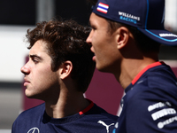 Franco Colapinto and Alexander Albon of Williams ahead of the Formula 1 Grand Prix of Azerbaijan at Baku City Circuit in Baku, Azerbaijan on...