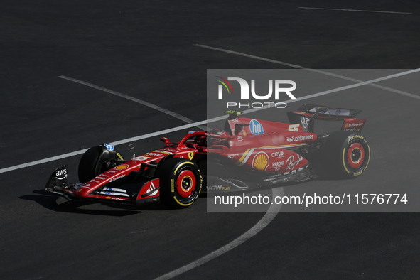 Carlos Sainz of Ferrari during the Formula 1 Grand Prix of Azerbaijan at Baku City Circuit in Baku, Azerbaijan on September 15, 2024. 