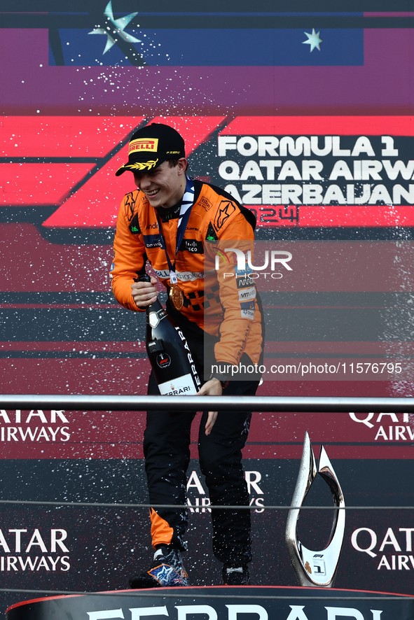 Oscar Piastri of McLaren after the Formula 1 Grand Prix of Azerbaijan at Baku City Circuit in Baku, Azerbaijan on September 15, 2024. 