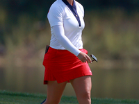 GAINESVILLE, VIRGINIA - SEPTEMBER 15: Jennifer Kupcho of the United States walks on the 11th green  during the final round of the Solheim Cu...