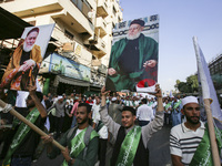 Egyptian Muslims parade to celebrate Moulid Al-Nabi, the birthday of the Prophet Muhammad, in Cairo, Egypt, on September 15, 2024. (