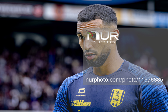 RKC player Yassin Oukili plays during the match Willem II vs. RKC at the Koning Willem II stadium for the Dutch Eredivisie season 2024-2025...