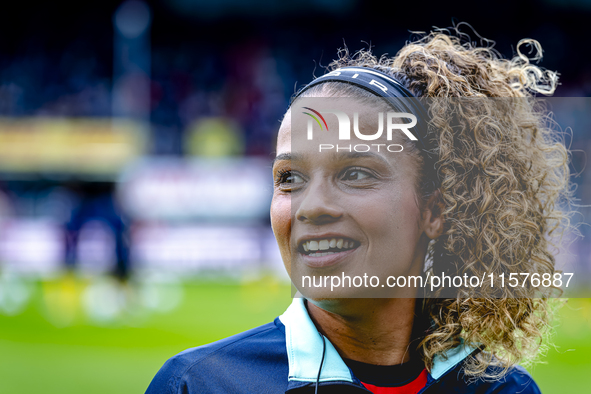 Assistant referee Shona Shukrula during the match between Willem II and RKC at the Koning Willem II stadium for the Dutch Eredivisie season...