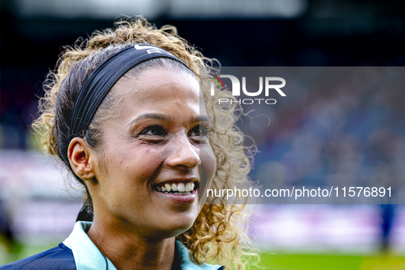 Assistant referee Shona Shukrula during the match between Willem II and RKC at the Koning Willem II stadium for the Dutch Eredivisie season...