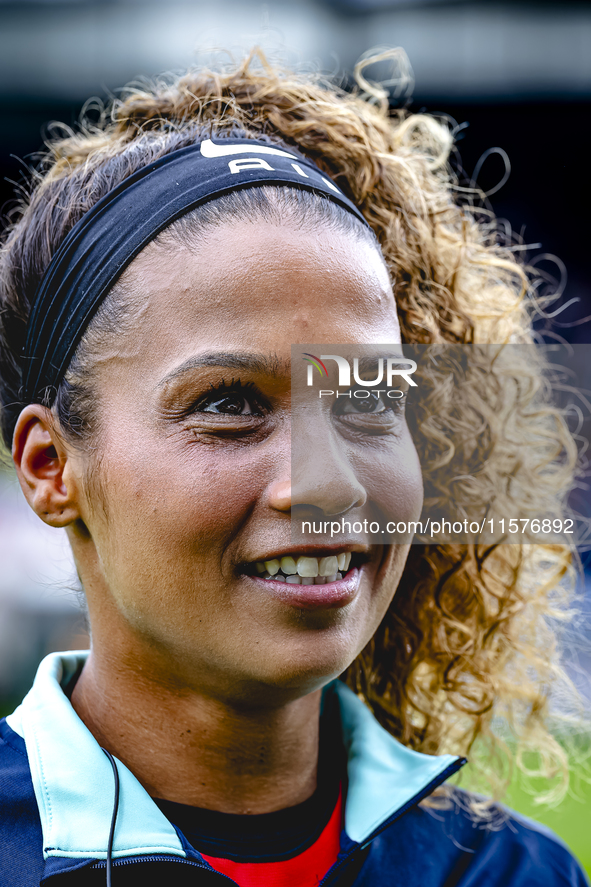 Assistant referee Shona Shukrula during the match between Willem II and RKC at the Koning Willem II stadium for the Dutch Eredivisie season...