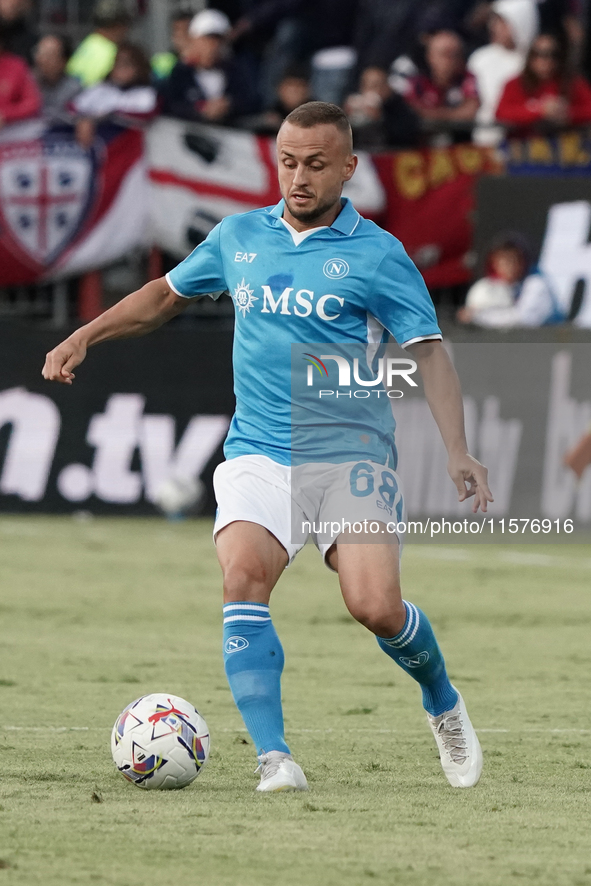 Stanislav Lobotka (Napoli SSC) during the Serie A TIM match between Cagliari Calcio and Napoli SSC in Italy on September 15, 2024 