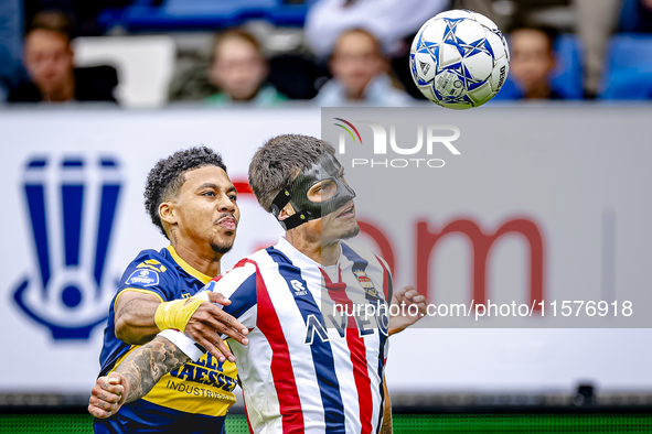 Willem II player Mickael Tirpan and RKC player Richonell Margaret during the match Willem II vs. RKC at the Koning Willem II stadium for the...