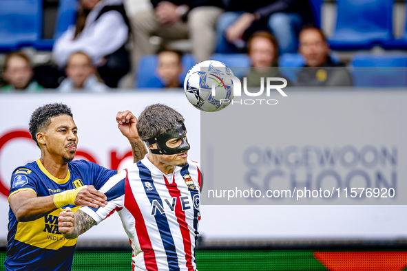 Willem II player Mickael Tirpan and RKC player Richonell Margaret during the match Willem II vs. RKC at the Koning Willem II stadium for the...