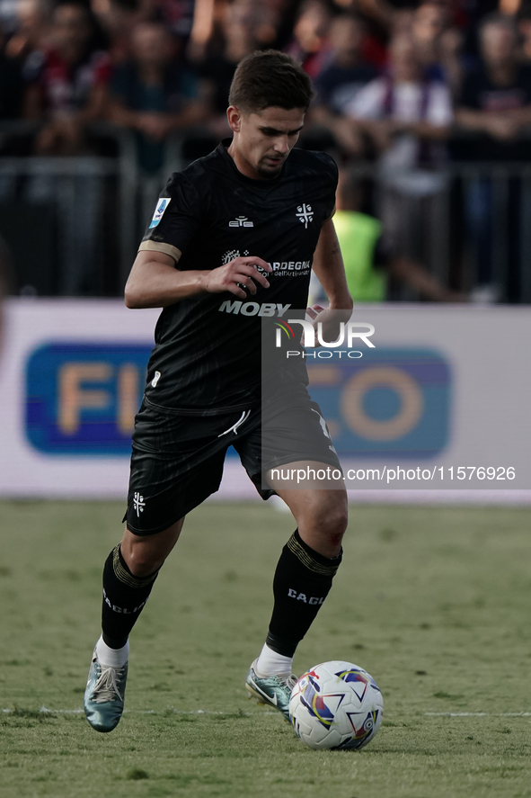 Razvan Marin (#18 Cagliari Calcio) during the Serie A TIM match between Cagliari Calcio and Napoli SSC in Italy, on September 15, 2024 