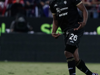 Yerry Mina (#26 Cagliari Calcio) during the Serie A TIM match between Cagliari Calcio and Napoli SSC in Italy, on September 15, 2024 (