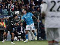 Pasquale Mazzocchi (Napoli SSC) and Tommaso Augello (#27 Cagliari Calcio) during the Serie A TIM match between Cagliari Calcio and Napoli SS...