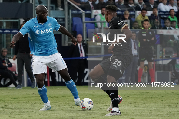 Romelu Lukaku (Napoli SSC) during the Serie A TIM match between Cagliari Calcio and Napoli SSC in Italy on September 15, 2024 