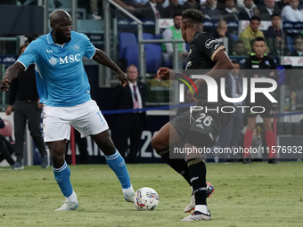 Romelu Lukaku (Napoli SSC) during the Serie A TIM match between Cagliari Calcio and Napoli SSC in Italy on September 15, 2024 (