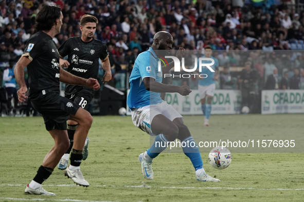 Romelu Lukaku (Napoli SSC) during the Serie A TIM match between Cagliari Calcio and Napoli SSC in Italy on September 15, 2024 