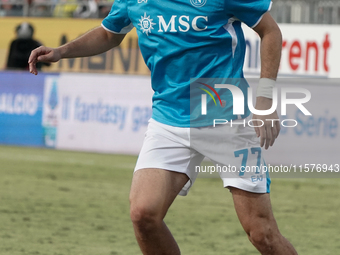 Khvicha Kvaratskhelia (Napoli SSC) during the Serie A TIM match between Cagliari Calcio and Napoli SSC in Italy, on September 15, 2024 (