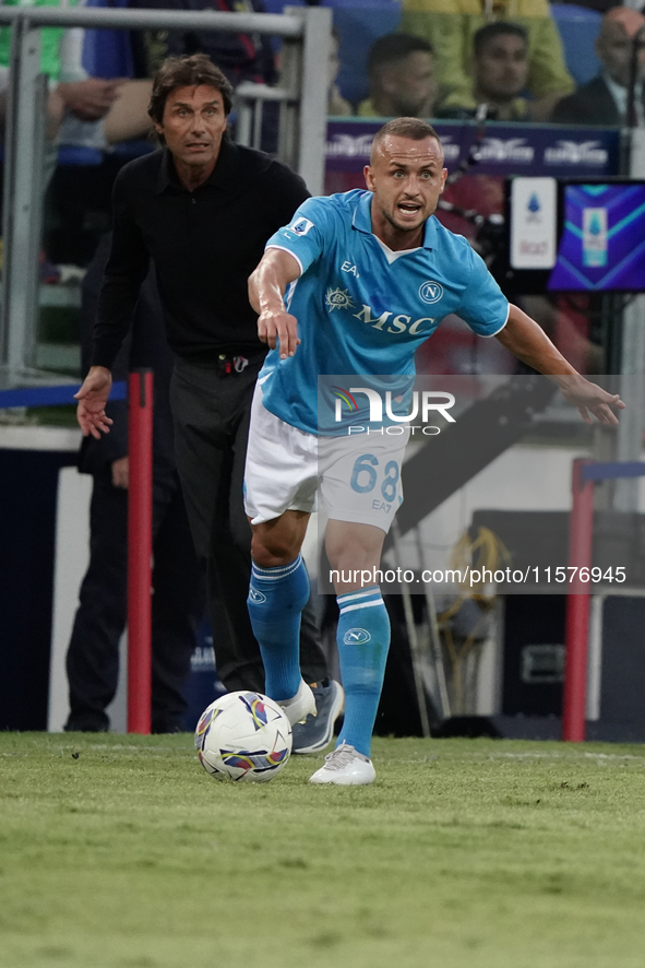 Stanislav Lobotka (Napoli SSC) during the Serie A TIM match between Cagliari Calcio and Napoli SSC in Italy on September 15, 2024 