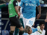 Pasquale Mazzocchi (Napoli SSC) during the Serie A TIM match between Cagliari Calcio and Napoli SSC in Italy on September 15, 2024 (