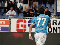 Khvicha Kvaratskhelia of Napoli SSC celebrates during the Serie A TIM match between Cagliari Calcio and Napoli SSC in Italy on September 15,...