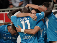 Khvicha Kvaratskhelia of Napoli SSC celebrates during the Serie A TIM match between Cagliari Calcio and Napoli SSC in Italy on September 15,...