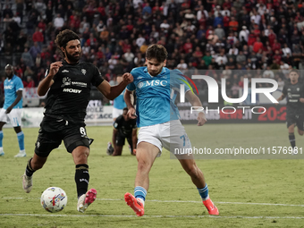 Khvicha Kvaratskhelia (Napoli SSC) during the Serie A TIM match between Cagliari Calcio and Napoli SSC in Italy, on September 15, 2024 (