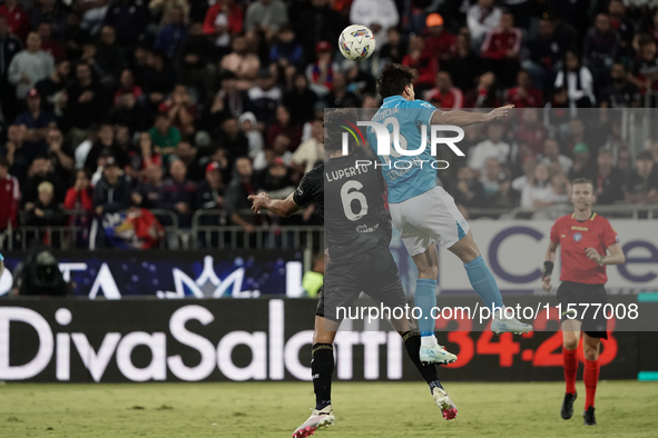 Giovanni Simeone (Napoli SSC) during the Serie A TIM match between Cagliari Calcio and Napoli SSC in Italy on September 15, 2024 