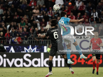 Giovanni Simeone (Napoli SSC) during the Serie A TIM match between Cagliari Calcio and Napoli SSC in Italy on September 15, 2024 (