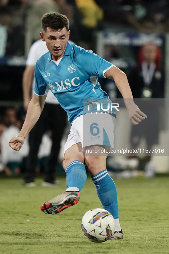 Billy Gilmour (Napoli SSC) during the Serie A TIM match between Cagliari Calcio and Napoli SSC in Italy on September 15, 2024 