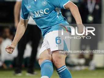 Billy Gilmour (Napoli SSC) during the Serie A TIM match between Cagliari Calcio and Napoli SSC in Italy on September 15, 2024 (