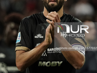 Leonardo Pavoletti (#29 Cagliari Calcio) during the Serie A TIM match between Cagliari Calcio and Napoli SSC in Italy on September 15, 2024...