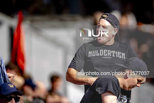 Supporters of Willem II during the match Willem II vs. RKC at the Koning Willem II stadium for the Dutch Eredivisie season 2024-2025 in Tilb...