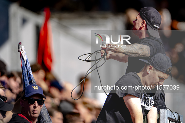 Supporters of Willem II during the match Willem II vs. RKC at the Koning Willem II stadium for the Dutch Eredivisie season 2024-2025 in Tilb...