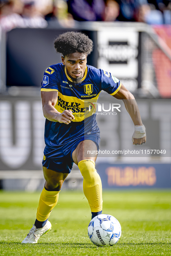 RKC player Godfried Roemeratoe plays during the match Willem II vs. RKC at the Koning Willem II stadium for the Dutch Eredivisie season 2024...