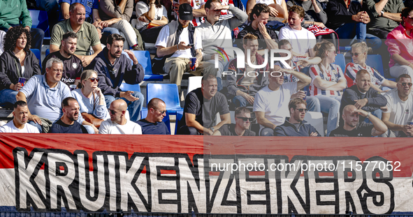 Supporters of Willem II during the match Willem II vs. RKC at the Koning Willem II stadium for the Dutch Eredivisie season 2024-2025 in Tilb...