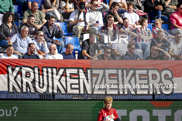 Supporters of Willem II during the match Willem II vs. RKC at the Koning Willem II stadium for the Dutch Eredivisie season 2024-2025 in Tilb...