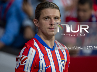 Conor Gallagher of Atletico de Madrid enters the field during the La Liga EA Sports 2024/25 football match between Atletico Madrid and Valen...