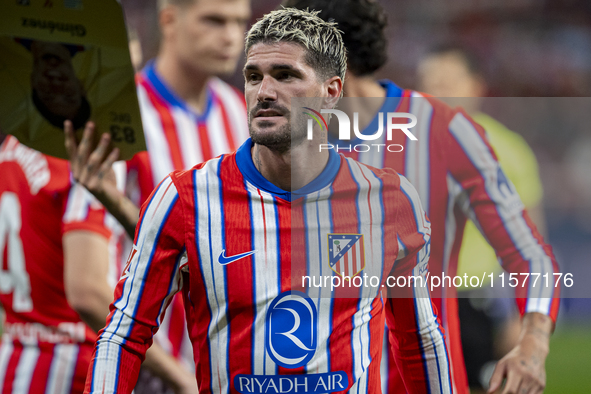 Rodrigo De Paul of Atletico de Madrid is seen before the La Liga EA Sports 2024/25 football match between Atletico Madrid and Valencia CF at...