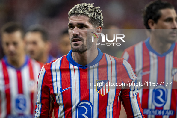 Rodrigo De Paul of Atletico de Madrid is seen before the La Liga EA Sports 2024/25 football match between Atletico Madrid and Valencia CF at...