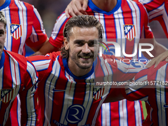 Antoine Griezmann of Atletico de Madrid is seen before the La Liga EA Sports 2024/25 football match between Atletico Madrid and Valencia CF...